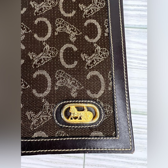 HOLD Celine Authentic Brown Leather
Canvas Vintage Bifold Wallet - Picture 4 of 15